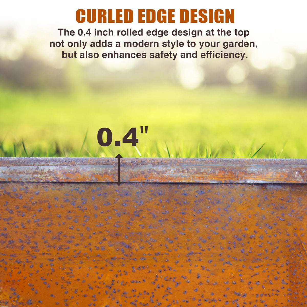 Meyoppm garden edging is easy to install and bend to curves.