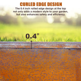 Meyoppm garden edging is easy to install and bend to curves.