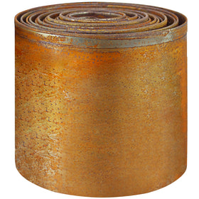 Meyoppm Corten steel garden edging with rolled edge for safe borders.
