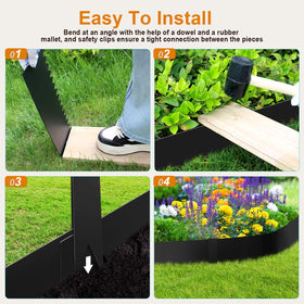 Meyoppm edging installed along a lawn border showcases clean, defined garden separation.