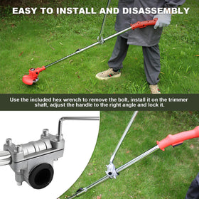 Meyoppm yard care grip enables smooth trimming and edging tasks.