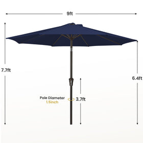 MEWAY 9ft patio umbrella in a garden setting
