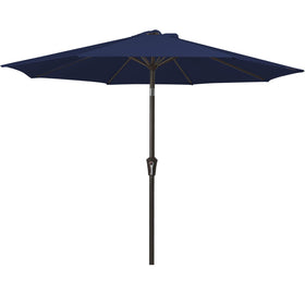 MEWAY 9ft patio umbrella demonstrating sturdy pole and ribs for durable shade