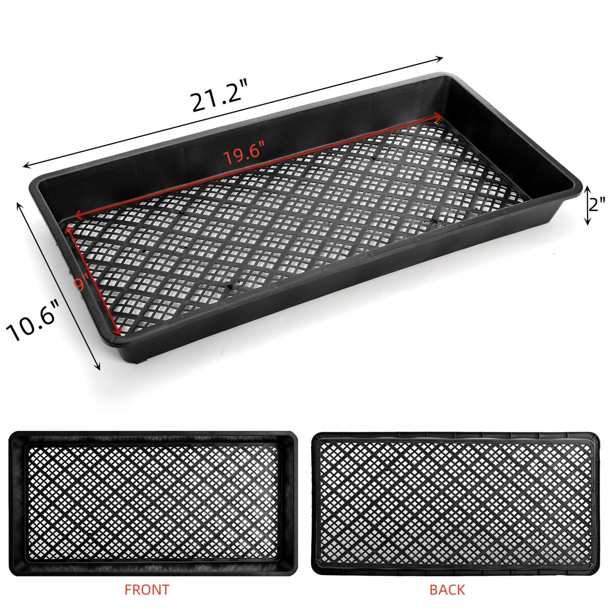 Mezchi 1020 seedling tray outer dimensions for efficient space planning.