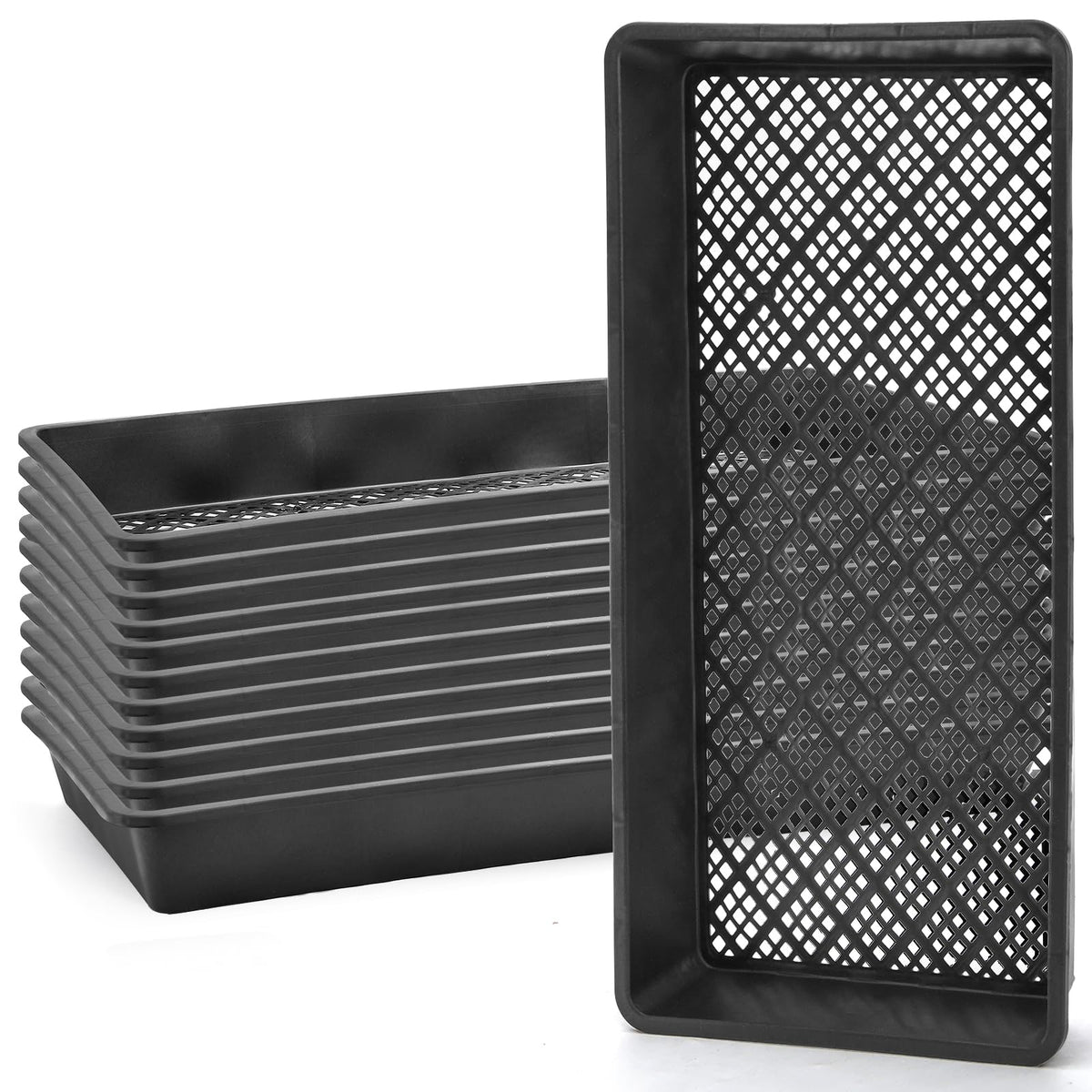 Mezchi seed starter trays with mesh bottom for healthy root airflow.