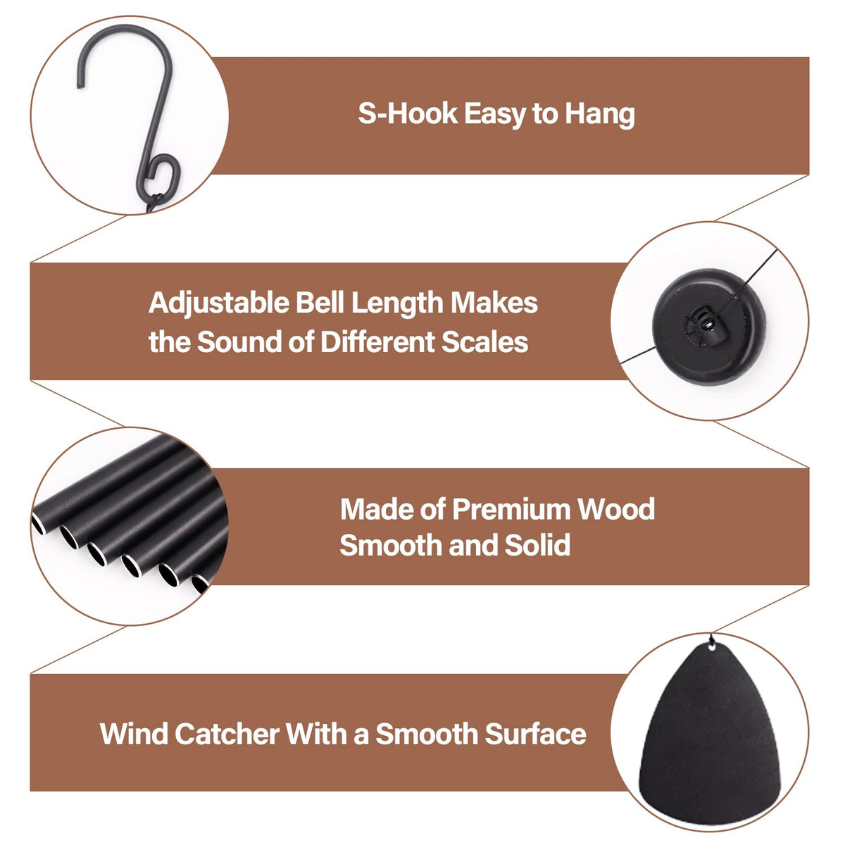 MFEESYOB UV-stabilized rope and matte black finish endure weather