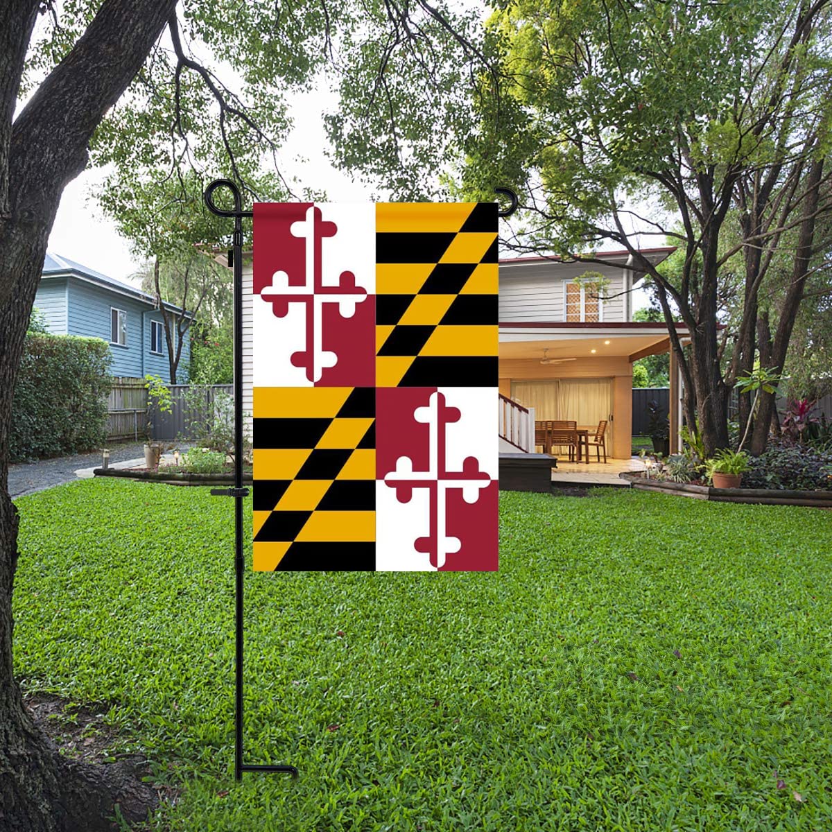 mflagperft Maryland flag for yard parties, patios, and garden entertaining.