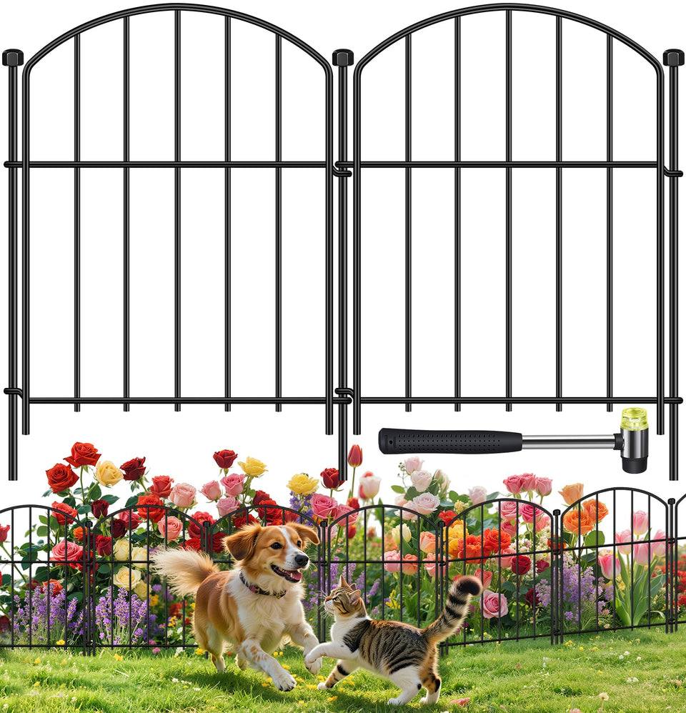 Mgjaa 10-pack decorative garden fence arch panels border flower beds with style.