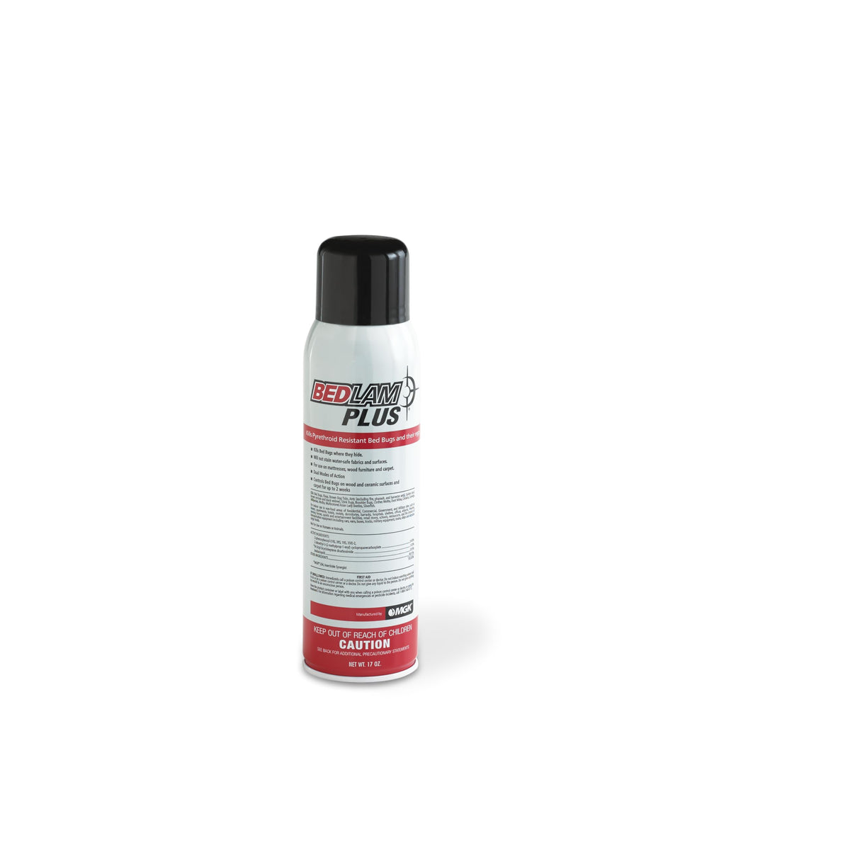 MGK Bedlam Plus aerosol can for fast bed bug spray in indoor spaces.