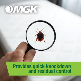 Indoor room application with MGK CrossFire along baseboards.