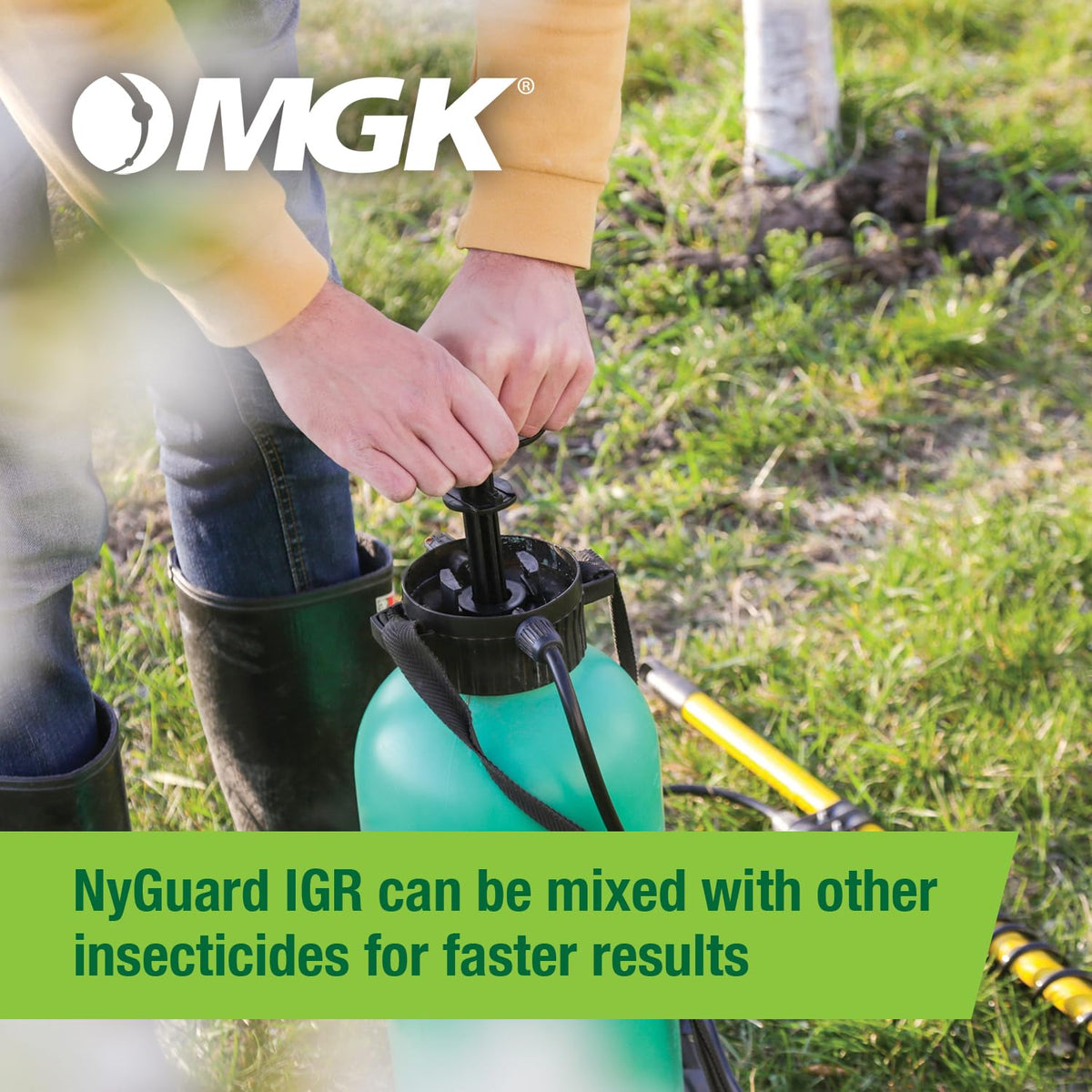 MGK NyGuard IGR concentrate being mixed with other insecticides.