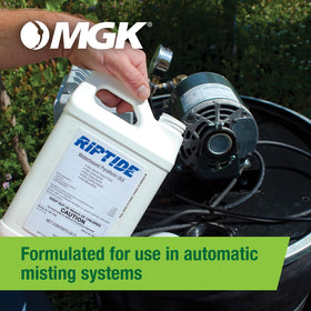 MGK Riptide hose-end mixing scene showing simple water dilution.