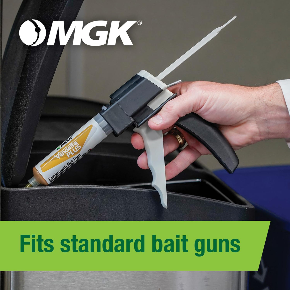 MGK Vendetta Plus odorless gel bait, easy gun application for discreet placement.