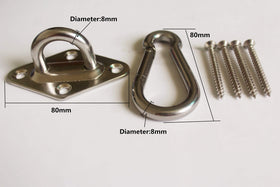 MHMYDZ stainless steel carabiners for sturdy heavy-duty hammock connections.