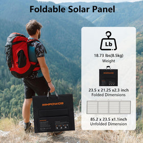 MHPOWOS IP67 waterproof panel demonstrates rugged outdoor durability in all weather.