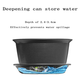 MHXWNHA plant saucer pack shows 12 10 8 inch trays for versatile indoor outdoor use.