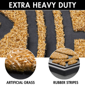 Mibao circle doormat with textured fabric traps dirt at entryway