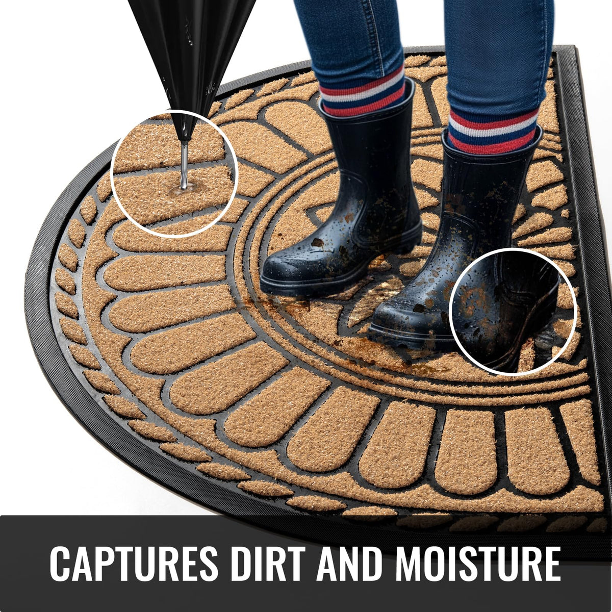 Mibao dirt capture pattern with grooves keeps debris in place