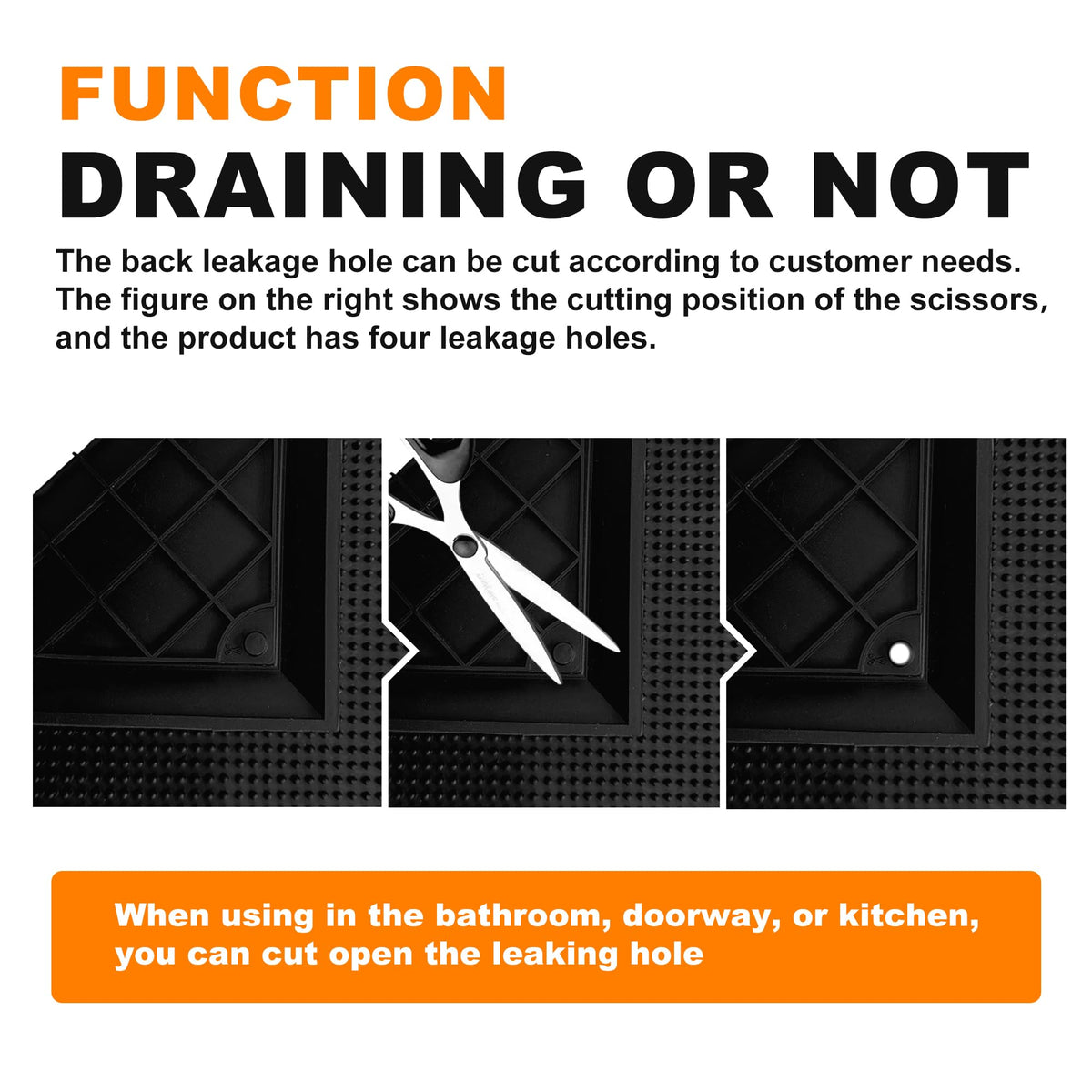 Mibao dirt-trapping mat with brush texture scrapes mud and sand from footwear.