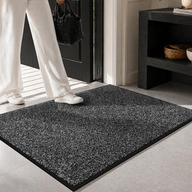 Mibao doormat with non-slip backing prevents slips on indoor floors.