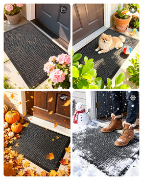 Mibao easy-clean doormat cleaned by vacuum or hose rinse