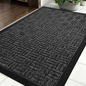 Mibao front door mat traps dirt and moisture for cleaner entryways