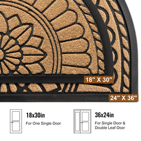 Mibao front door mat closeup texture helps scrape dirt from shoes