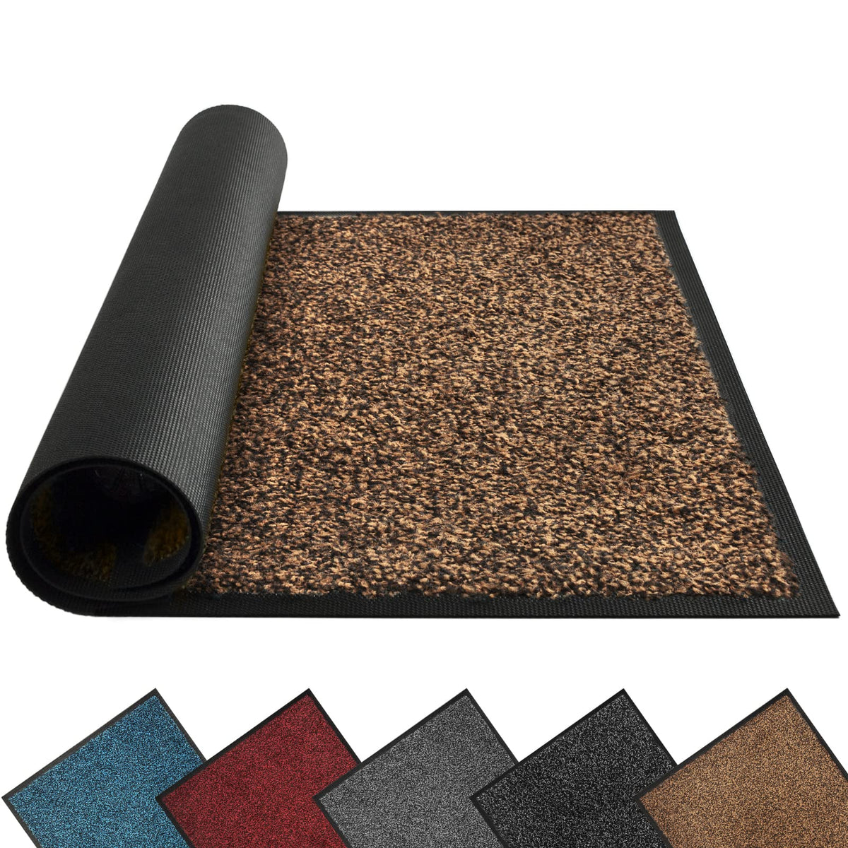 Mibao Front Door Mat dirt-trapper captures mud at the entry, keeping floors clean.