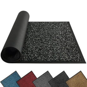 Mibao front door mat with dirt trapper design keeps entryways clean.