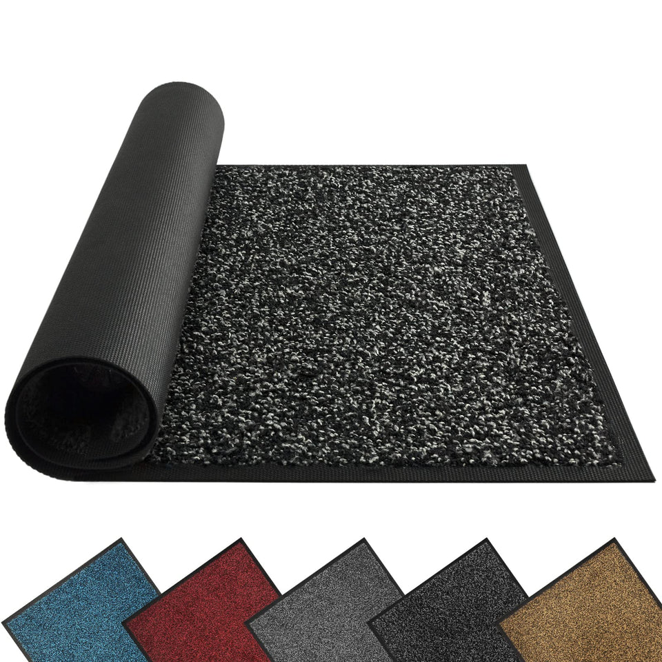 Mibao front door mat with dirt trapper design keeps entryways clean.