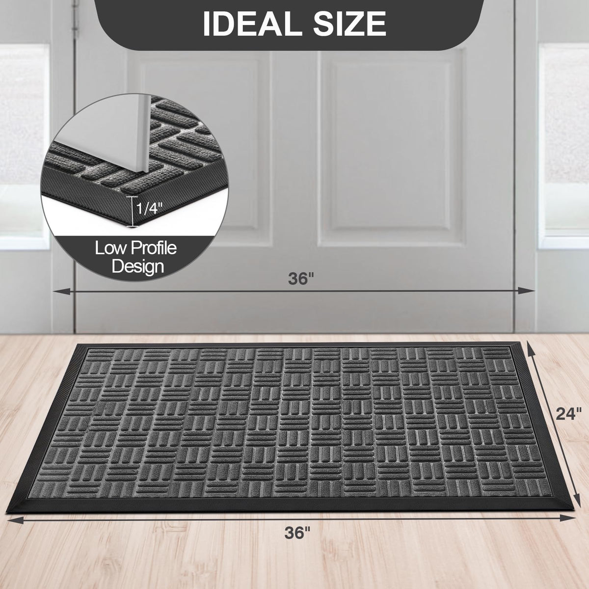 Mibao mat with double-layer technology absorbing dirt for cleaner floors.