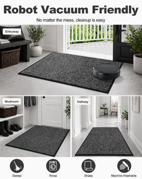 Mibao durable polypropylene surface with natural rubber backing in grey