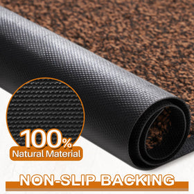 Mibao Front Door Mat easy-clean surface rinses clean after muddy foot traffic.