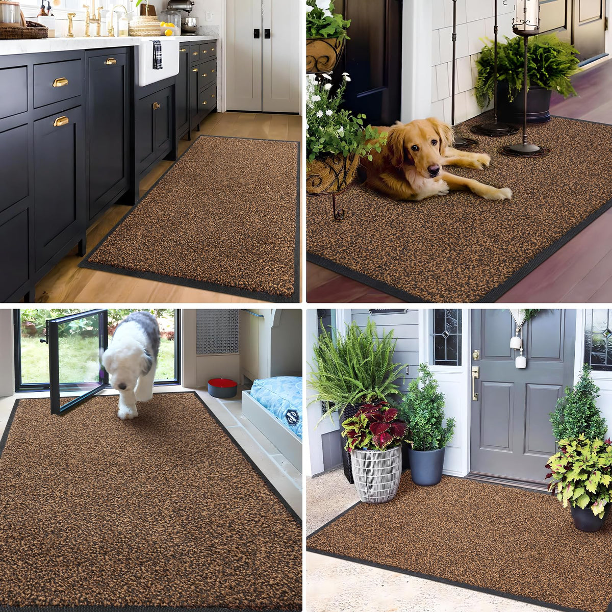 Mibao Front Door Mat indoor-outdoor versatility for foyer, patio, or entryway.