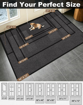 Mibao moisture-absorbent grey mat helping keep entry dry