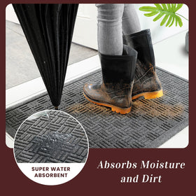Mibao mat has non-slip rubber backing to stay in place.
