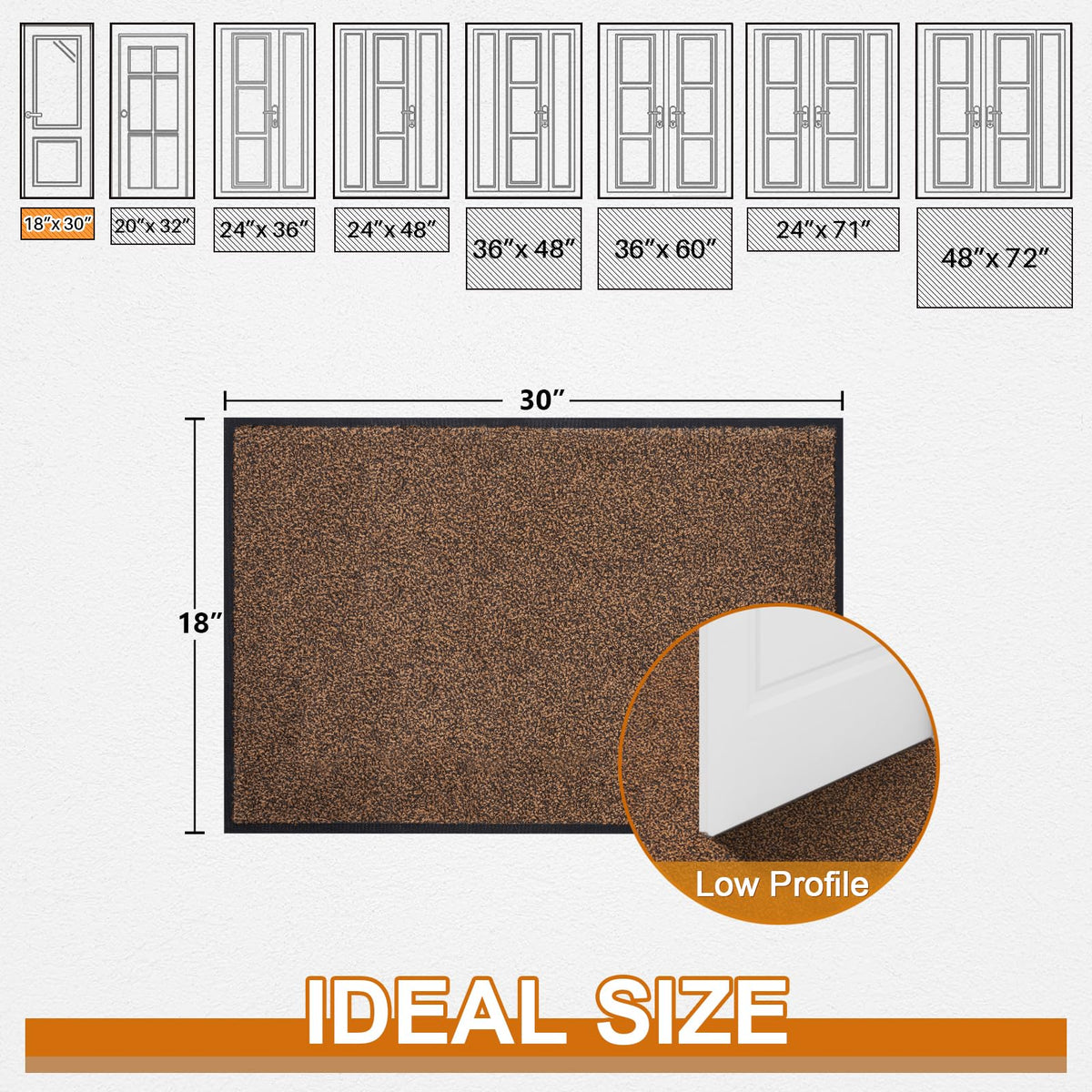 Mibao Front Door Mat waterproof design protects floors from rain and spills.