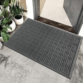 Mibao garden patio mat welcomes guests while trapping dirt