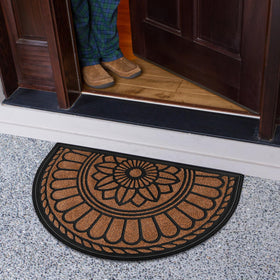 Mibao half-round mat coffee patio entry with anti-slip backing.
