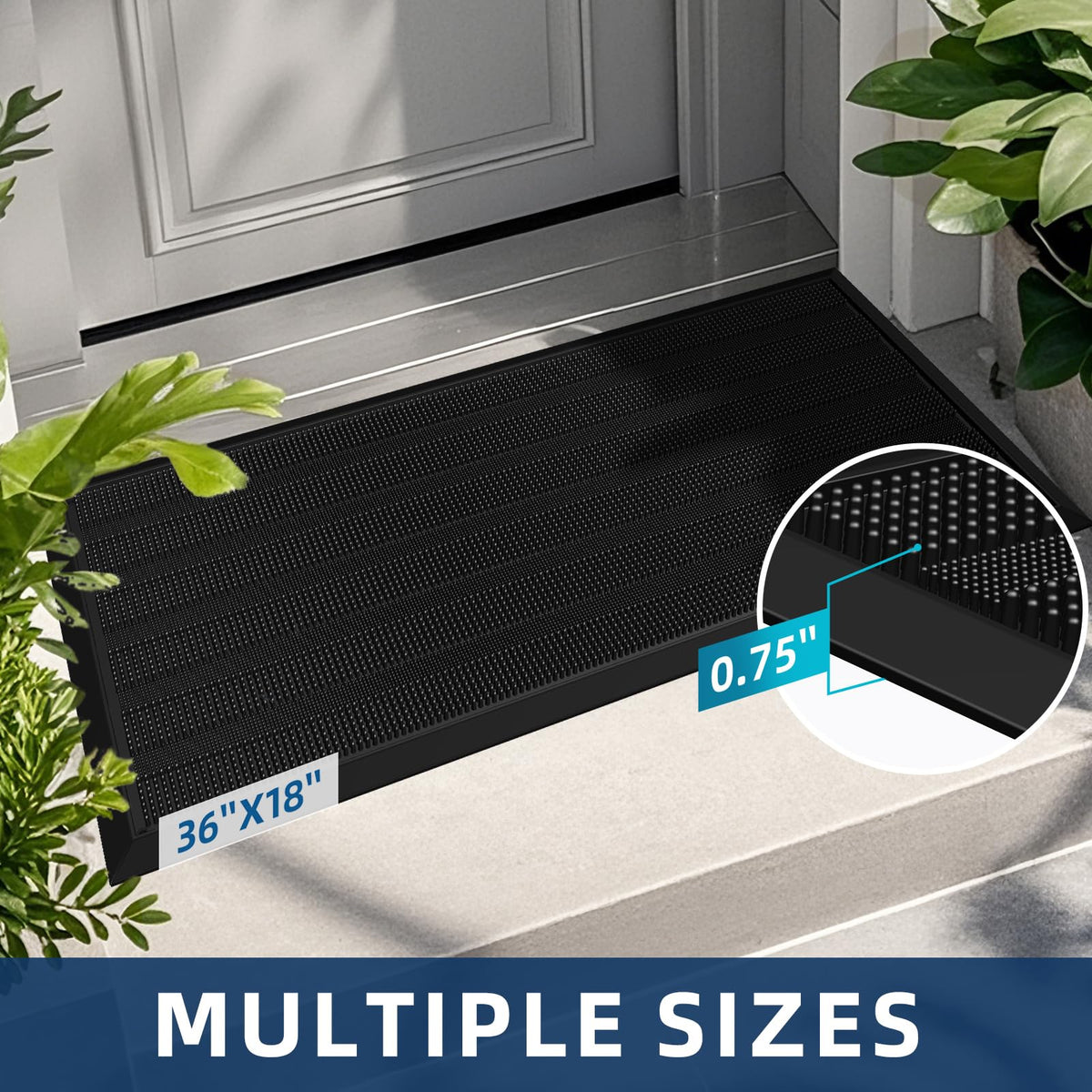 Mibao heavy-duty door mat offers durable high-traffic performance and secure placement.
