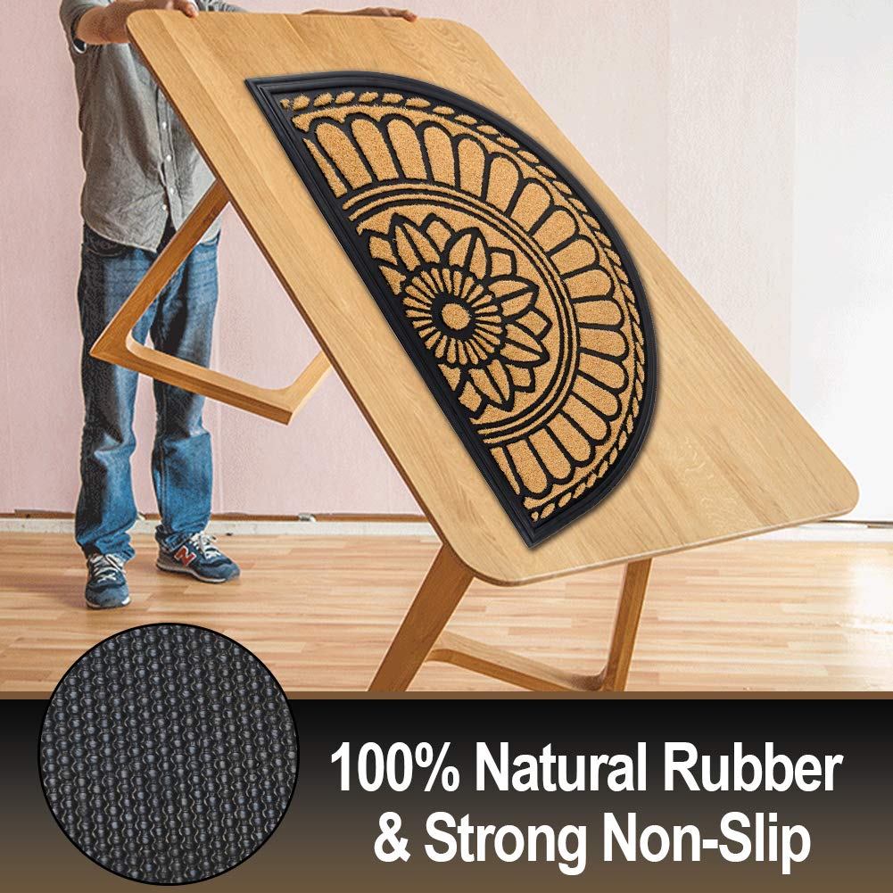 Mibao heavy-duty doormat for outdoor use with grooved border and quick drainage