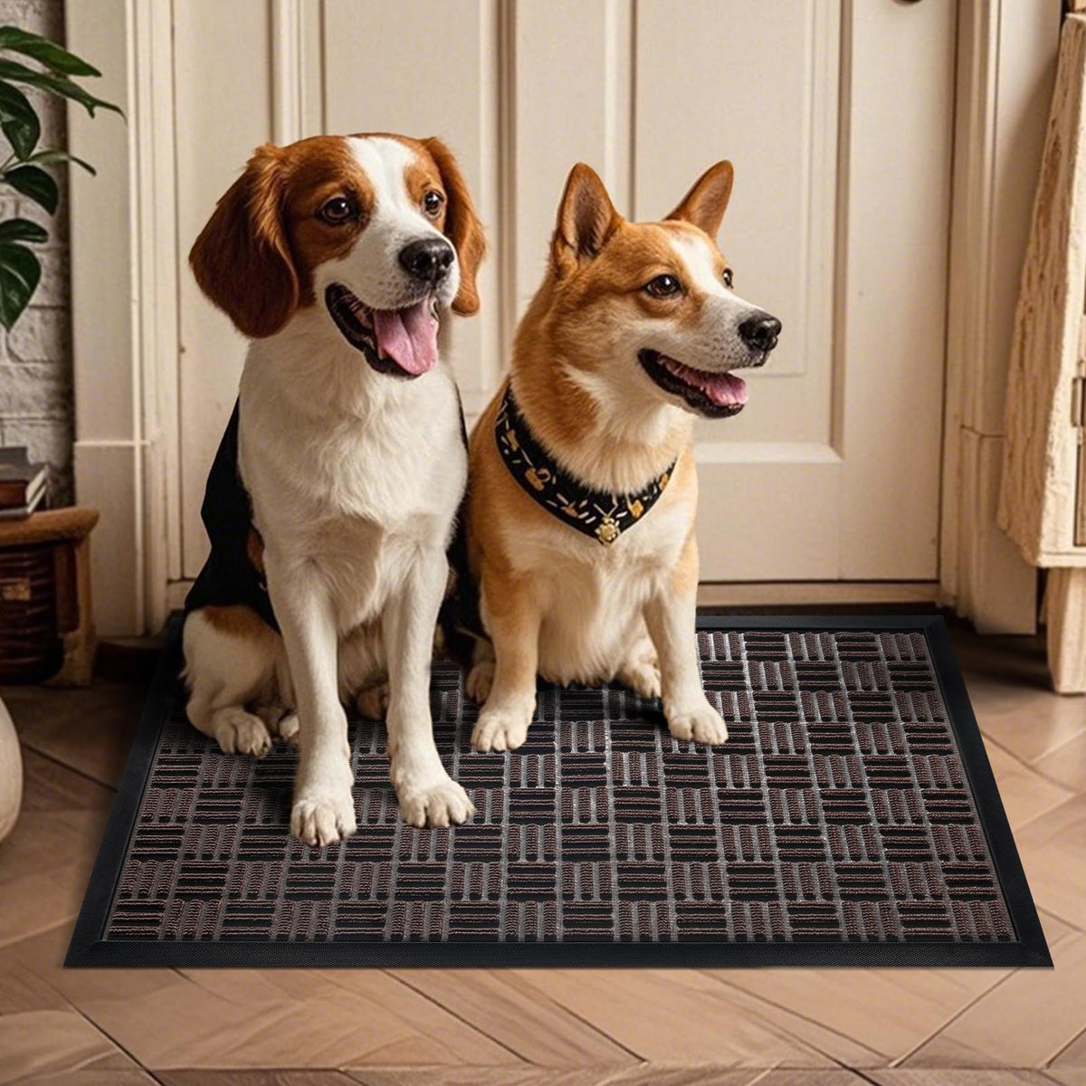 Mibao low-profile quarter-inch mat fits under doors
