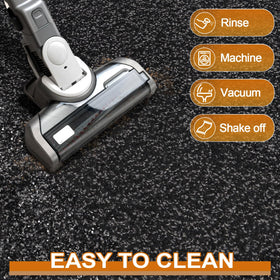 Mibao absorbent entry rug dries quickly to reduce puddles after rain.