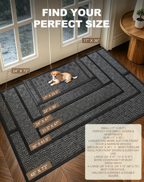 Mibao natural rubber backing prevents slipping on dry floors
