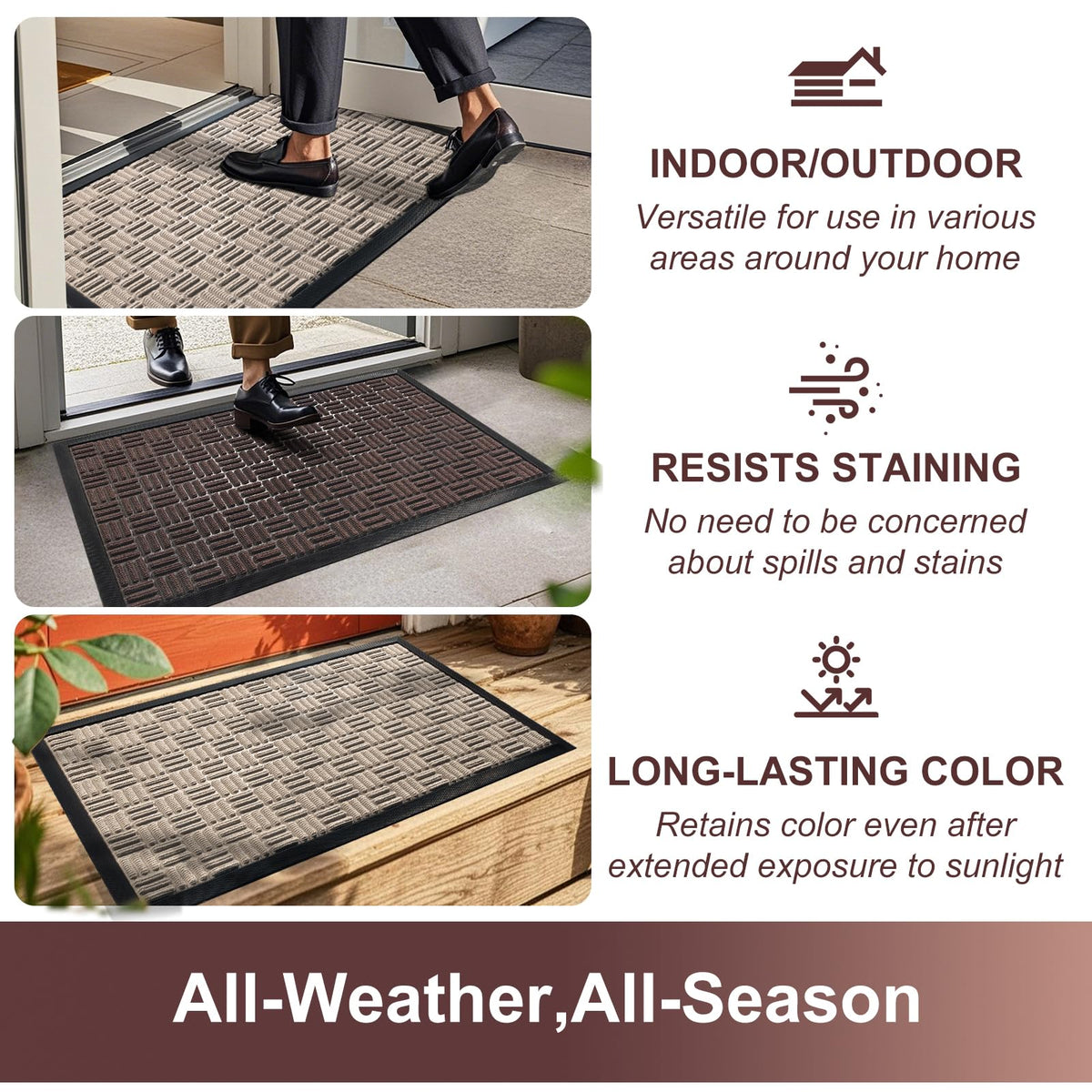 Mibao non-slip design helps mat stay put on smooth floors