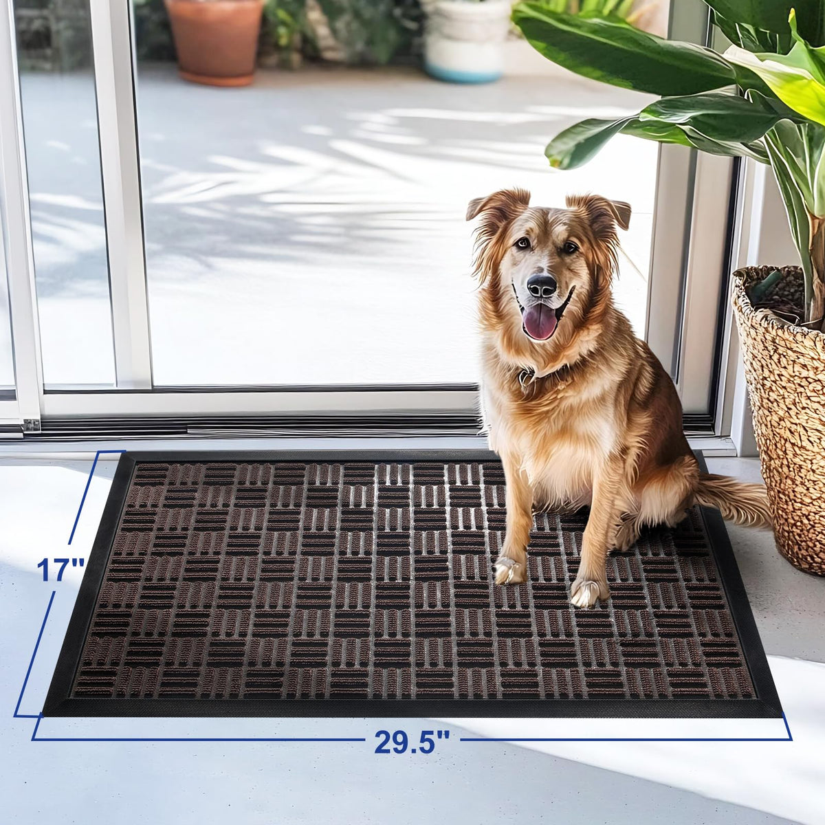 Mibao outdoor mat dirt-scraper traps mud from shoes effectively
