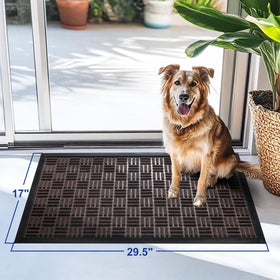 Mibao outdoor mat dirt-scraper traps mud from shoes effectively