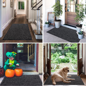 Mibao easy-clean doormat cleans by rinsing and air drying.