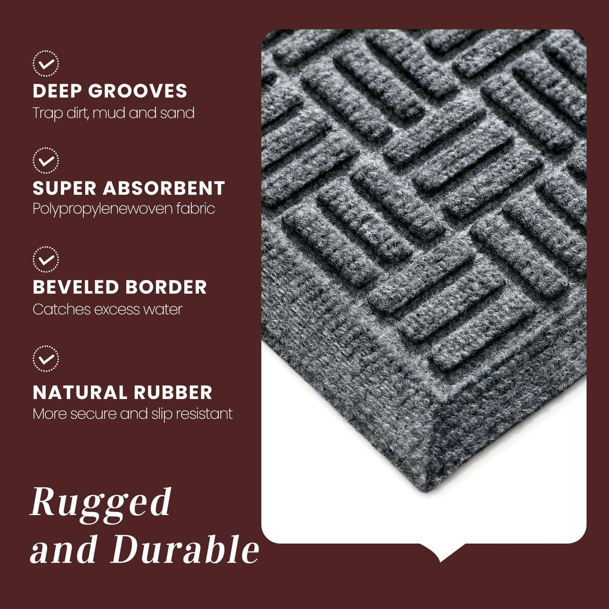 Mibao versatile doormat for indoor and outdoor entrances year-round