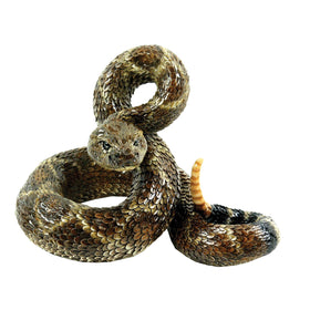 Michael Carr rattlesnake statue, hand-painted scales, enhances garden charm and curb appeal.